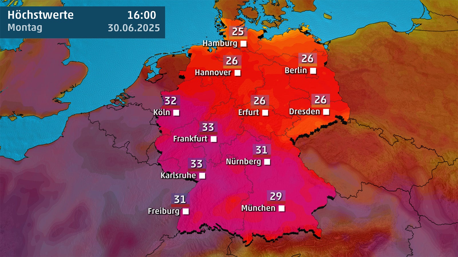 Die Hitzewelle rollt an.