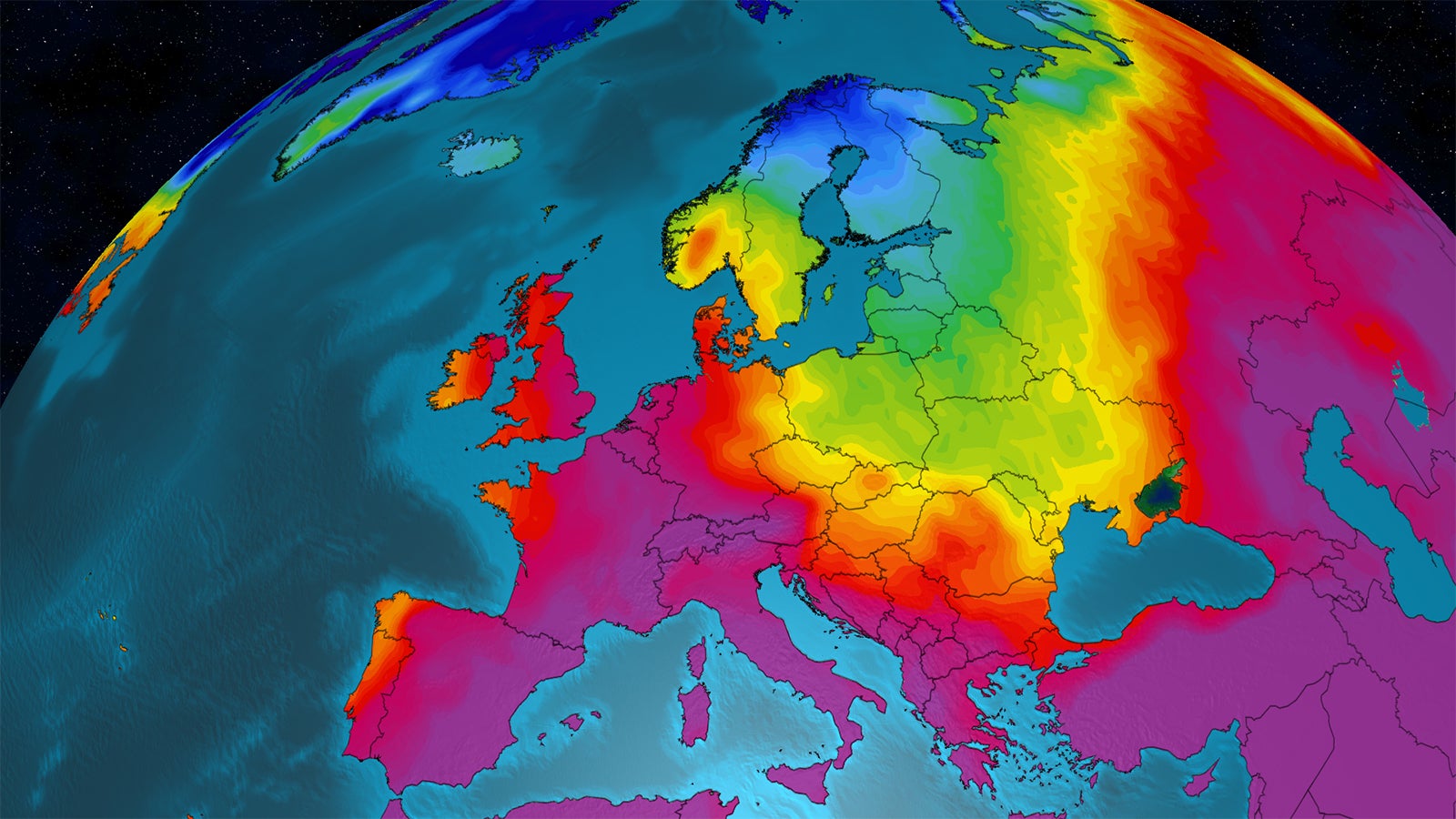 Temperaturkarte Europa