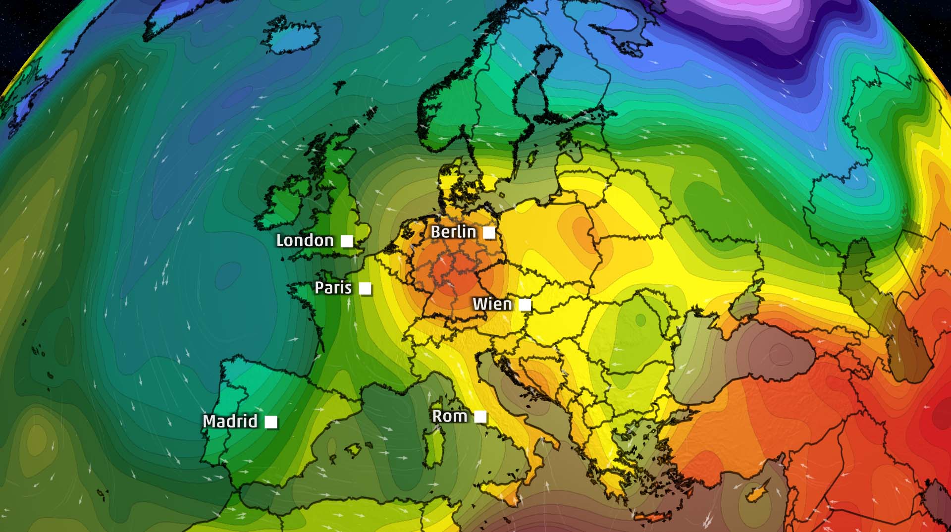 Am 1. Mai breitet sich die Warmluft aus S&uuml;den &uuml;ber Deutschland aus und die Temperaturen steigen.