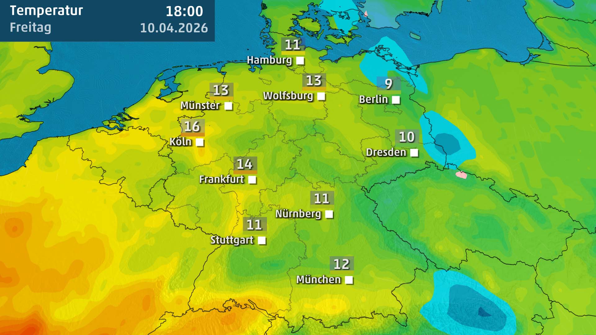 Am Freitag k&uuml;hlt es sich deutlich ab im Osten und S&uuml;den Deutschlands.