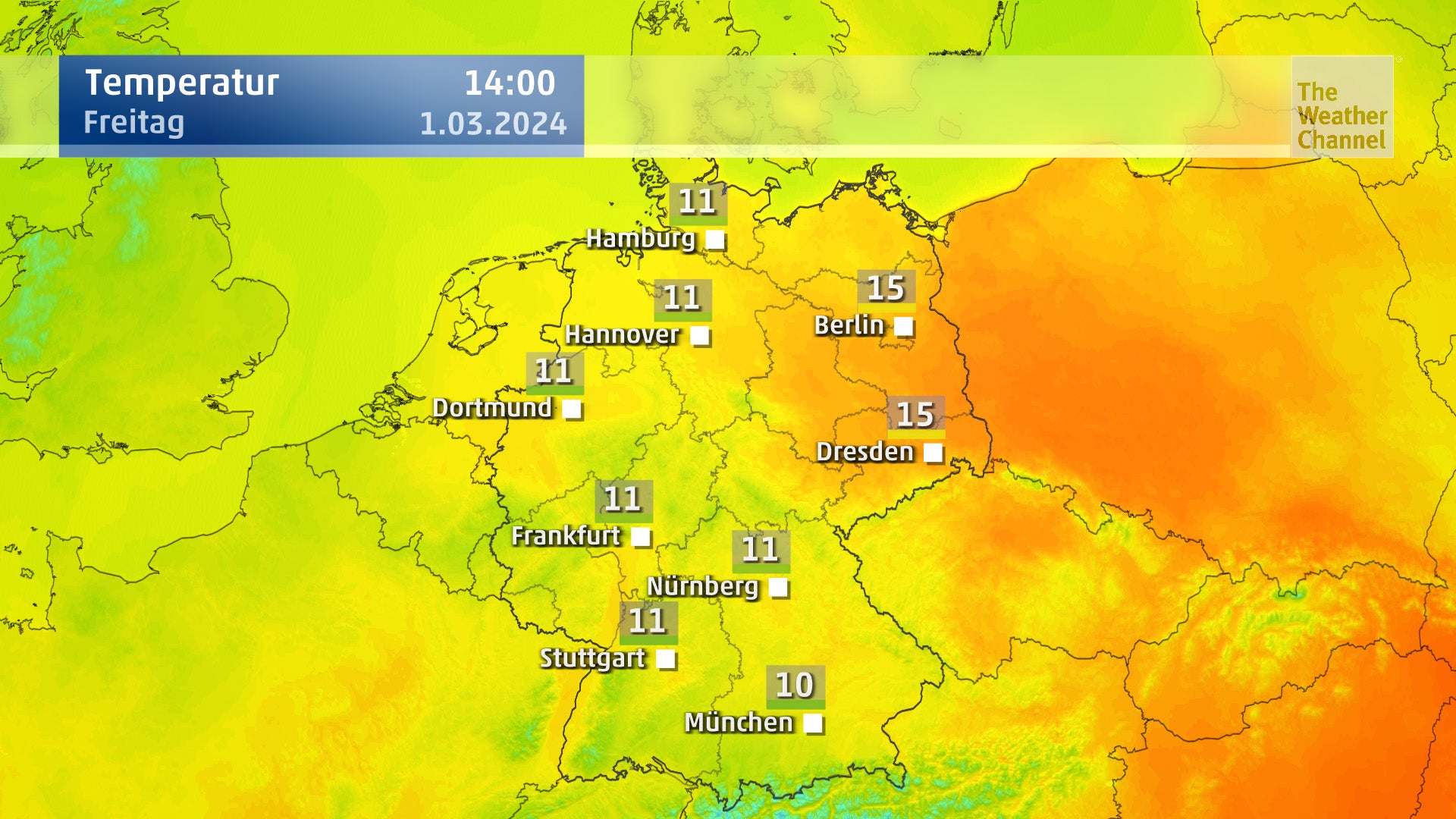 Es bleibt mild in Deutschland, auch zum Ende des Februars. Bereits am Freitag startet der meteorologische Fr&uuml;hling und dementsprechend sieht es auch an diesem Tag aus.