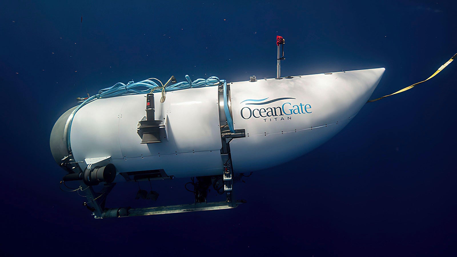 HANDOUT - 21.06.2023, ---: Dieses undatierte von OceanGate Expeditions zur Verf&uuml;gung gestellte Foto zeigt das Tauchboot &laquo;Titan&raquo; des Unternehmens OceanGate Expeditions. Die US-K&uuml;stenwache geht vom Tod der f&uuml;nf Insassen des Tauchboots &laquo;Titan&raquo; aus. Foto: -/OceanGate Expeditions/AP/dpa - ACHTUNG: Nur zur redaktionellen Verwendung im Zusammenhang mit der aktuellen Berichterstattung innerhalb der n&auml;chsten 14 Tage und nur mit vollst&auml;ndiger Nennung des vorstehenden Credits +++ dpa-Bildfunk +++
