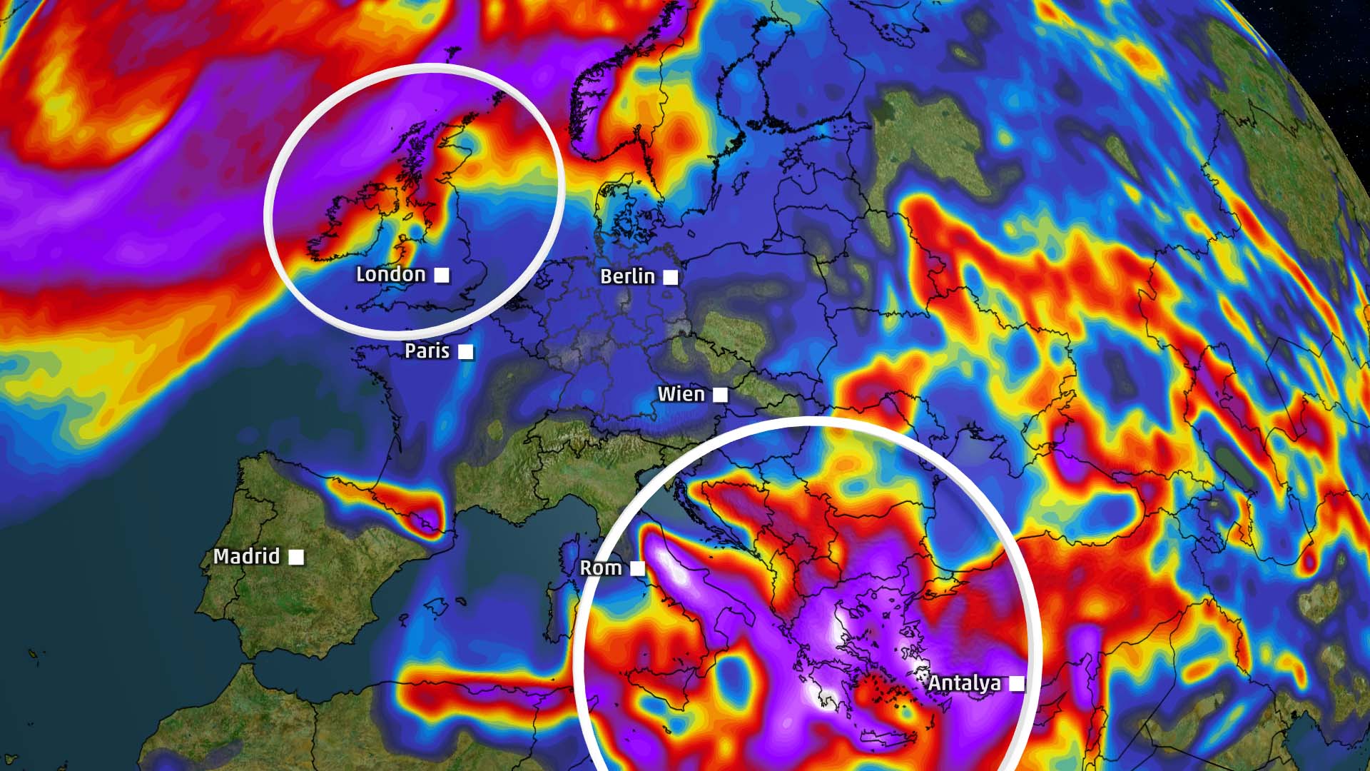 Heftige Regenf&auml;lle tr&uuml;ben zu Ostern die Urlaubsstimmung in beliebten europ&auml;ischen Reisezielen.