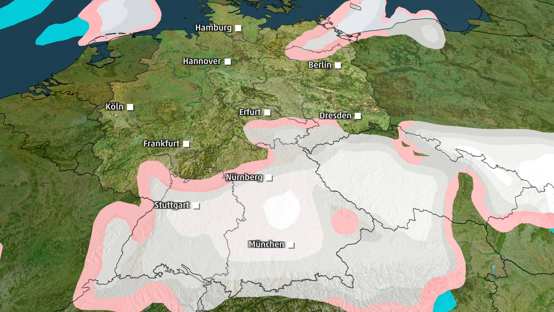 Am 1. Weihnachtsfeiertag kann es nun doch schneien.