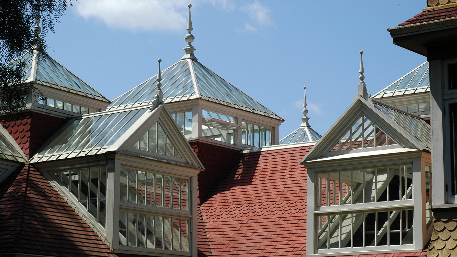 Skylights provide sunlight for the indoor conservatory at the Winchester Mystery House. San Jose, CA. California Registered Historical Landmark No. 868, Historic American Buildings Survey HABS CA-2107.