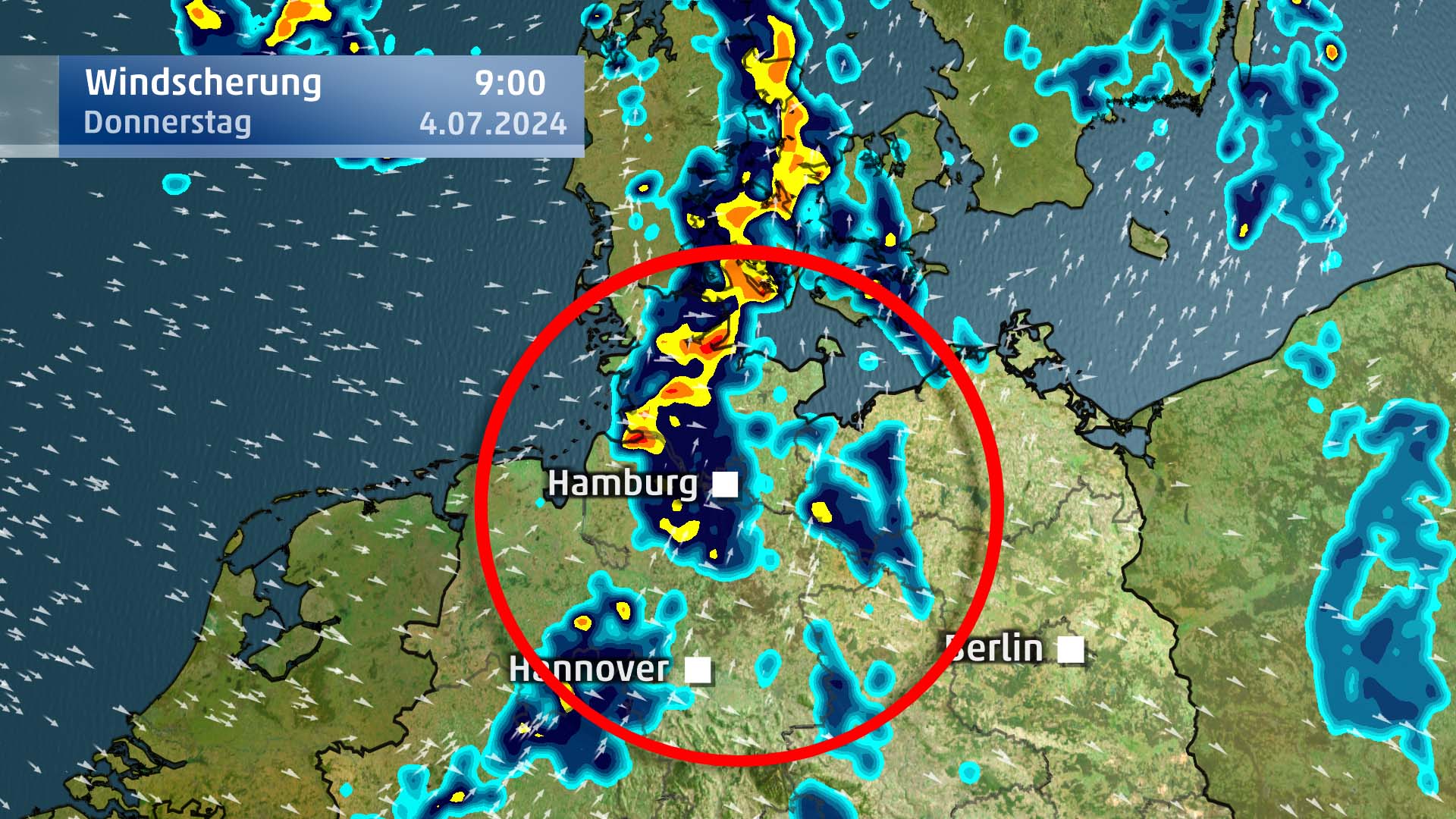 Am Donnerstag besteht die Gefahr von Kaltluft-Tornados in Deutschland. Bereits in der Fr&uuml;h kommt es zu Windscherung im Norden.