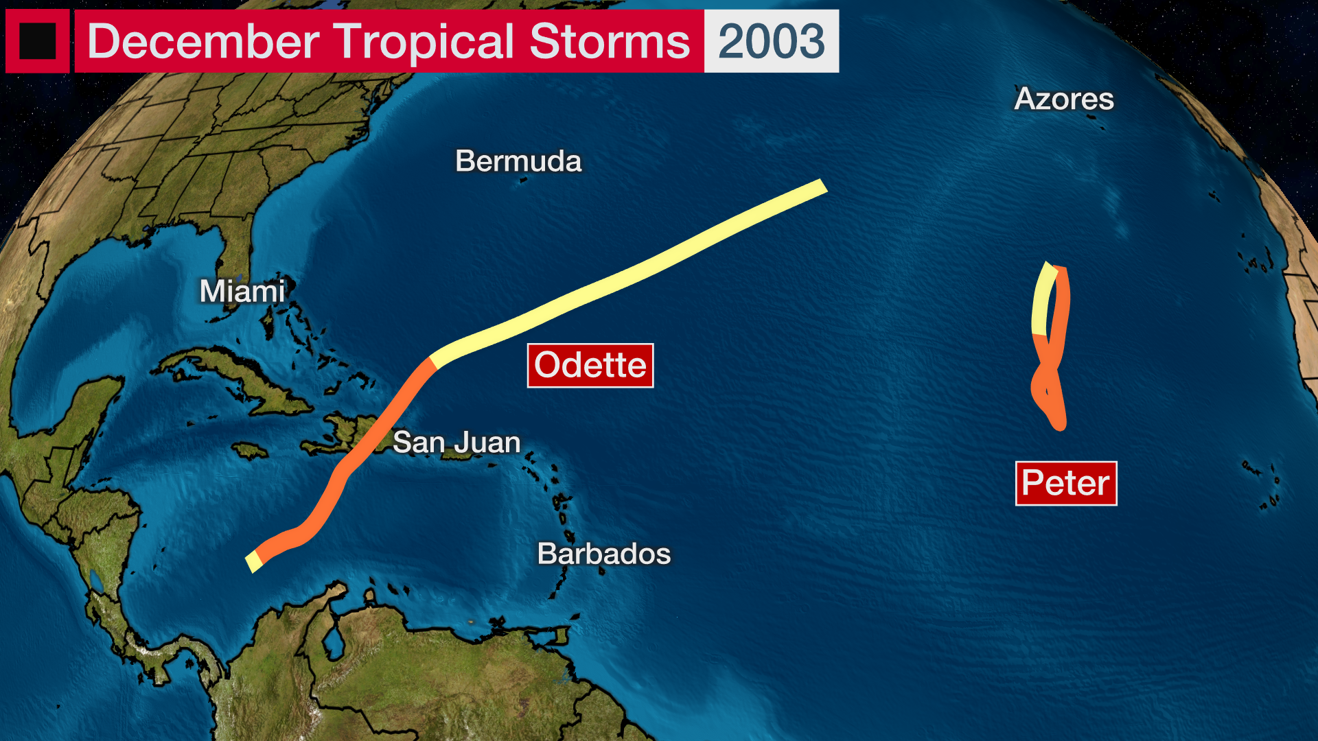 20 Years Ago, Two December Tropical Storms Formed