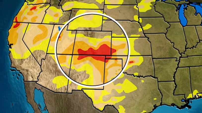 Flash Drought Forms in Four Corners