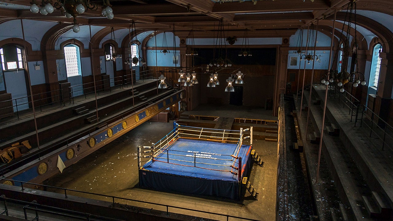 An abandoned boxing ring is photographed in Philadelphia, Pa. (Liz Roll)