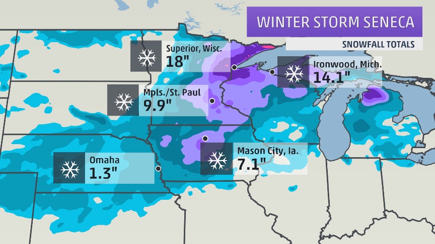 Winter Storm Seneca Snow, High Wind Reports The Weather Channel