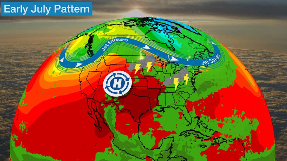 July Temperature Outlook Has Trended Hotter In Parts Of West, Milder In ...