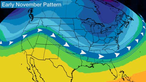 November Temperature Outlook: Cool in the Southeast, Warm in the ...