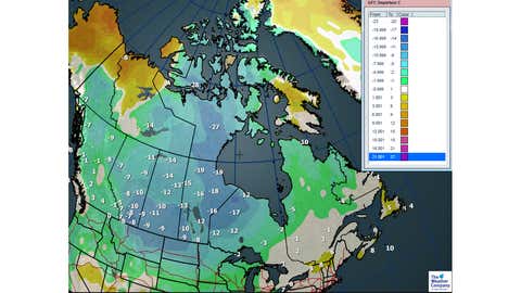 Canada Weather Forecast for Wednesday, Nov. 8, 2017. (The Weather Channel Canada)