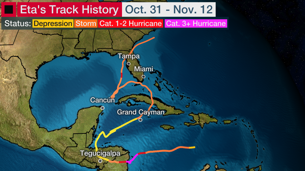 Hurricane Eta Hammered Central America, Then Meandered Toward Florida ...