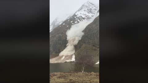 Le torrent s’est écoulé dans un lac artificiel. (Capture facebook Thierry Maury)