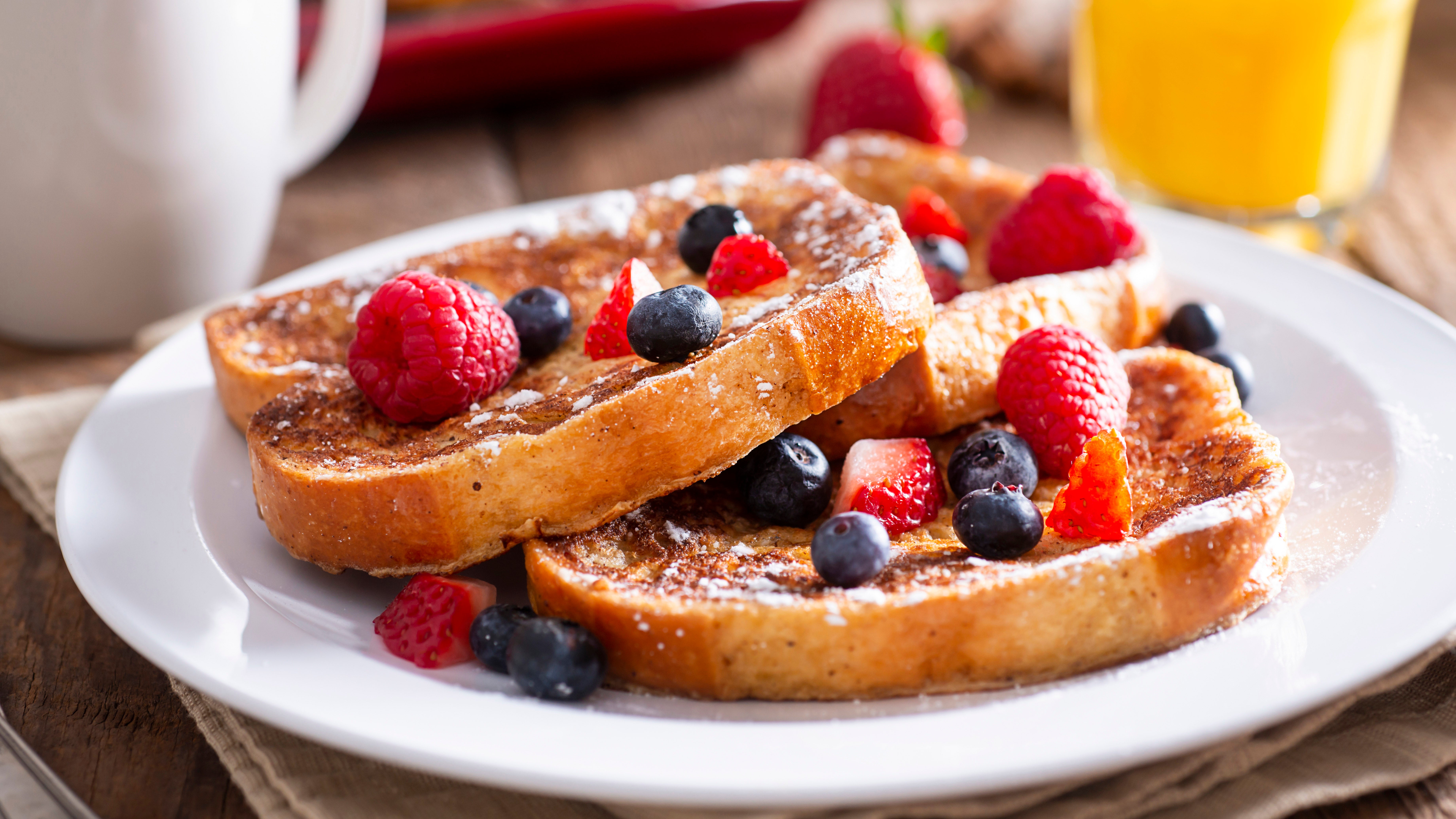 Homemade French Toast with Fresh Berries