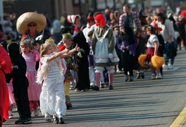 Anoka proudly calls itself the Halloween Capitol of the World and celebrates the holiday with parades, a house decorating contest, and other special events in the weeks leading up to Halloween. Anoka schoolchildren also participate in the Big Parade of Little People down East Main Street every year, dressing in costumes for the big event.(Photo By JUDY GRIESEDIECK/Star Tribune via Getty Images)