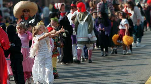 Anoka is proud to call itself the Halloween Capital of the World, and celebrates the holiday with parades, a house-decorating contest, and other special events in the weeks leading up to Halloween.  Anoka schoolchildren also participate in the Great Little People Parade down East Main Street every year, dressing up in costumes for the big event.  (Photo by JUDY GRIESEDIECK/Star Tribune via Getty Images)