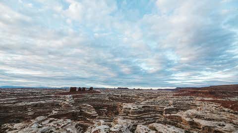 Pictured above is the canyon on the Maze Trail in Canyonlands National Park. As the name suggests, the trail is maze-like and confusing, and temperatures can reach 110 degrees Fahrenheit. (Cavan Images/Getty Images)