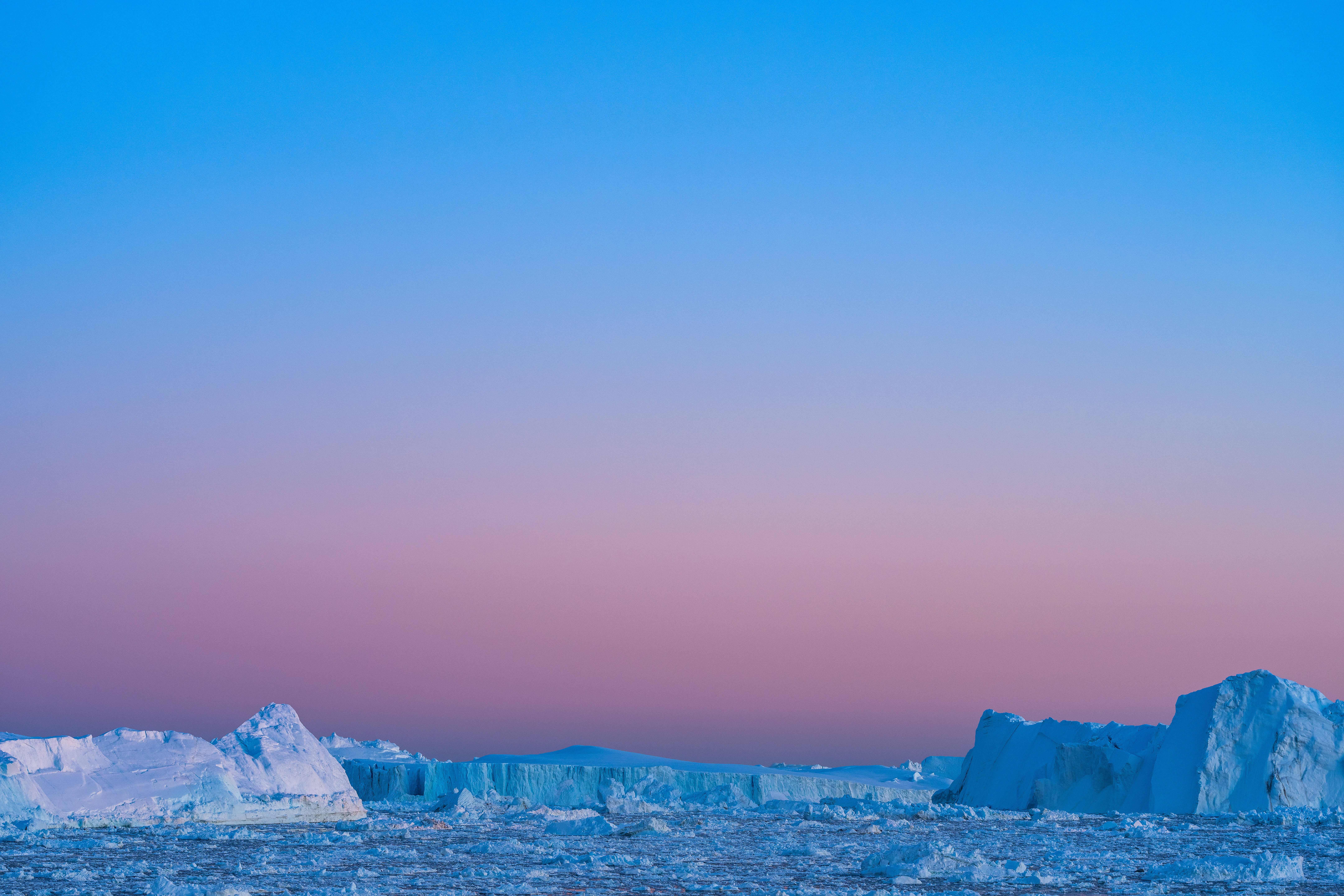 Icebergs are photographed near Ilulissat, Greenland, often referred to as the iceberg capital of the world. Climate change is having a profound effect in Greenland with glaciers and the Greenland ice cap retreating. (Ulrik Pedersen/NurPhoto via Getty Images)