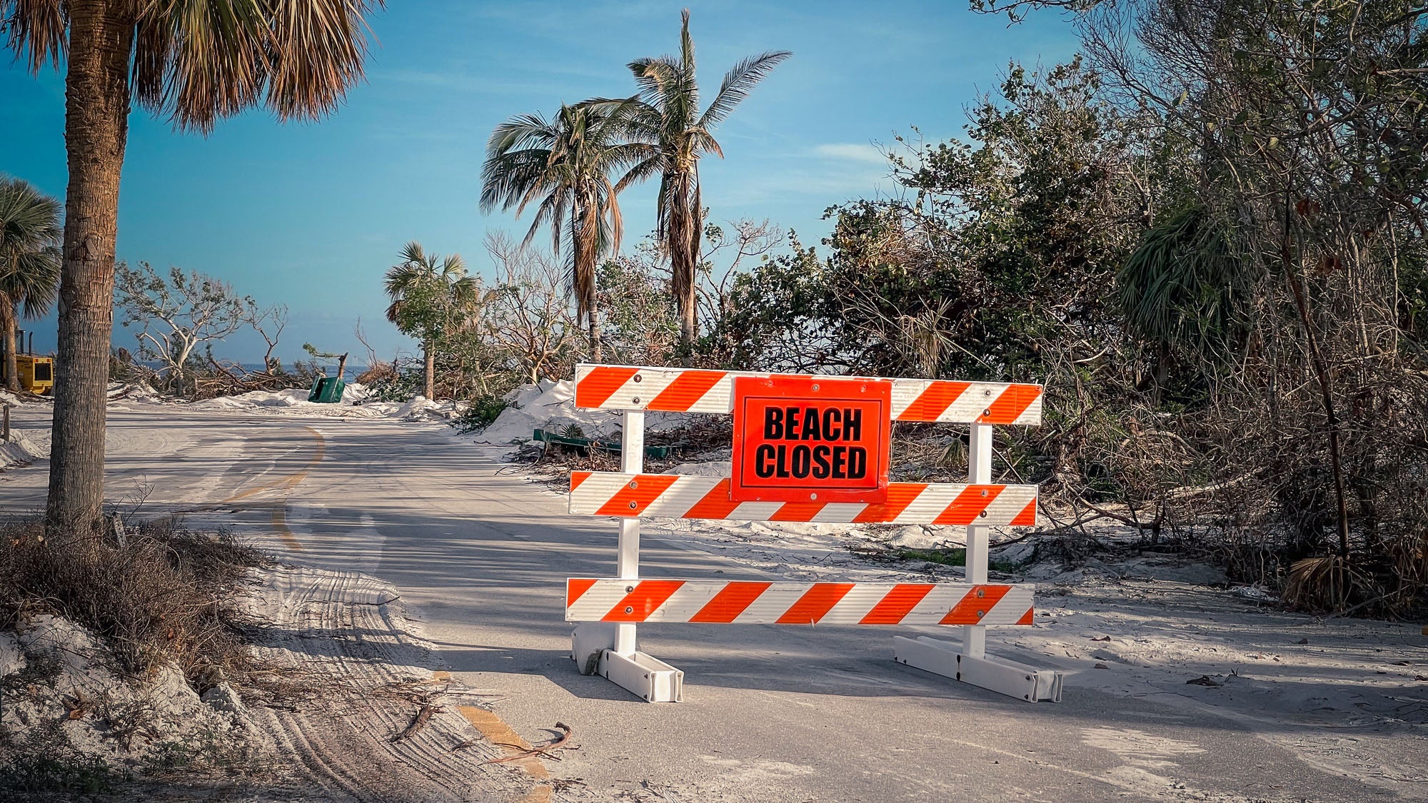 Image capturing the progress of recovery on Sanibel Island, after Hurricane Ian. The beaches, homes and nature recovers amidst challenges of debris and destruction.