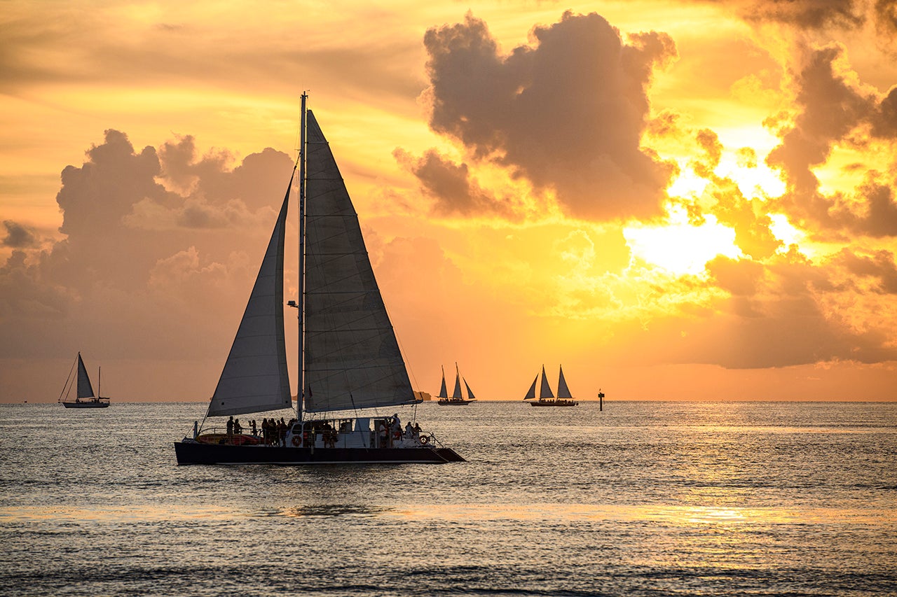 Witness the famous Key West sunset without the crowds on the Key West Sunset Sail. (Getty Images)