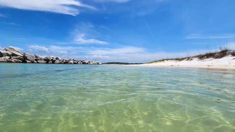 Beach landscape of Shell Island, Florida