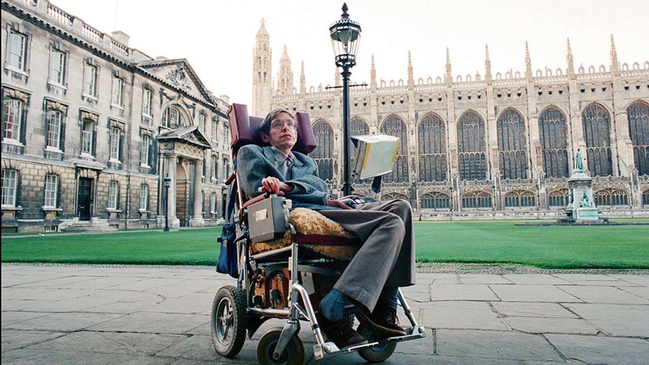 Dr Stephen Hawking Physics professor and author is photographed at Cambridge University on September 1, 1988. (Brian Randle/Mirrorpix/Getty Images)