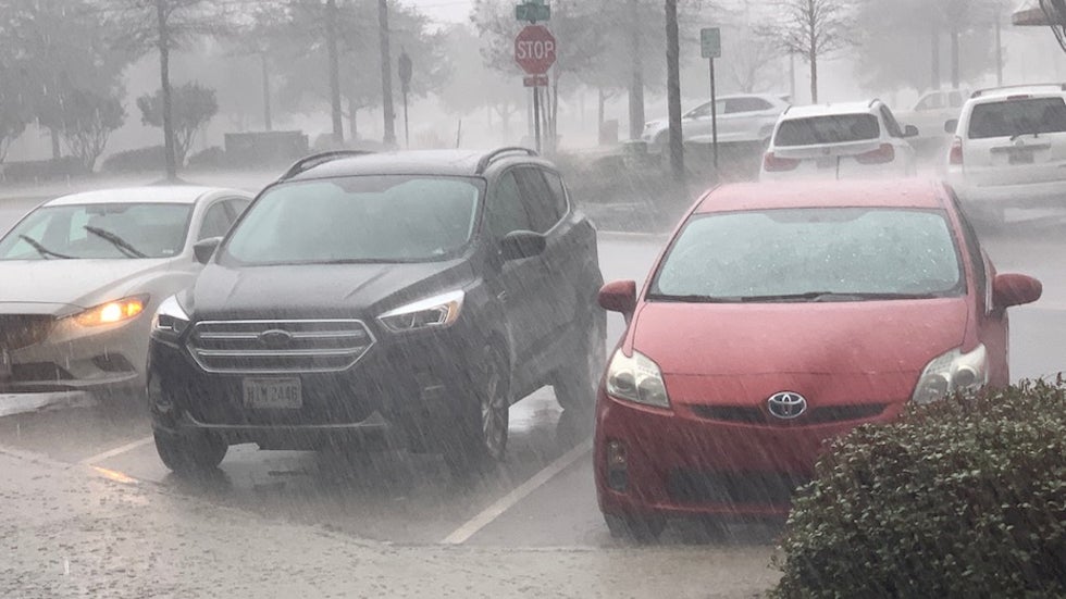 Heavy rain in Tuscaloosa, AL, 2/10/20