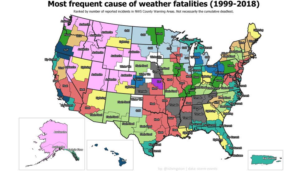 The Top Cause of Weather Fatalities in Your Area May Surprise You | The ...