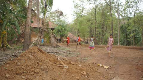 The 'ecological capital', silt from upstream topsoil erosion is removed from stream beds and being spread across the farming zone of Vanvadi. (Sanjiv Valson and Rishi Gangoli)