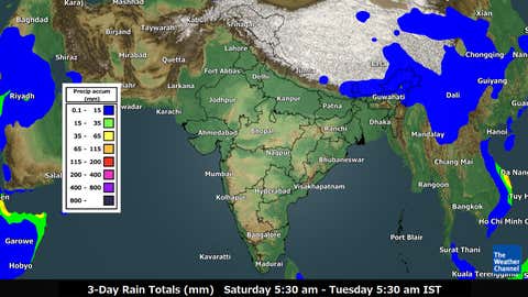 3-Day Rainfall Accumulation Saturday-Monday (TWC Met Team)