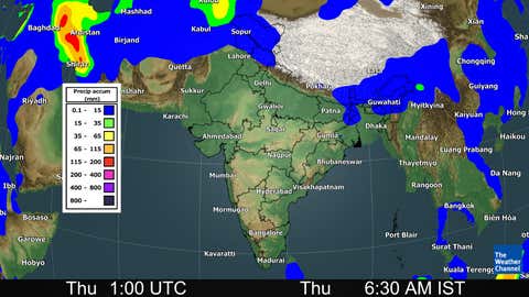 Rainfall forecast for 3 days from Thursday to Sunday. (TWC Met Team)
