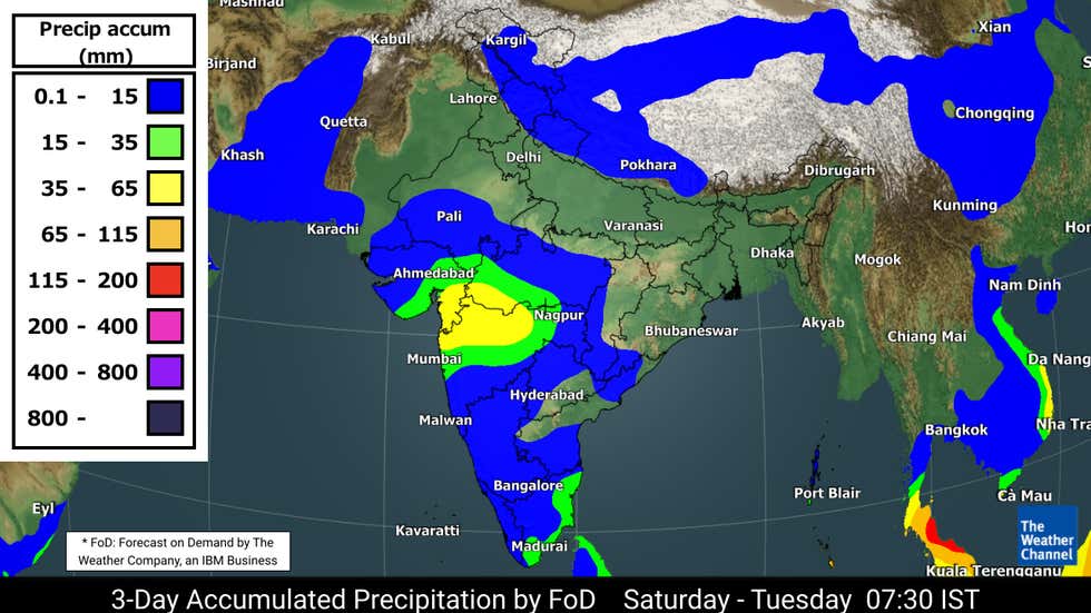 Heavy Rains and Hail to Impact Parts of Maharashtra, Gujarat, Madhya Pradesh and Rajasthan This Weekend