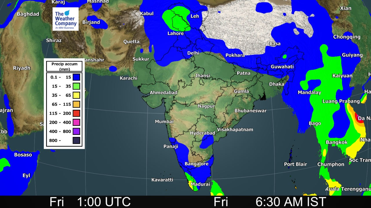 Weather Today (October 13) Heavy Rains in Tamil Nadu, Kerala; Snow to