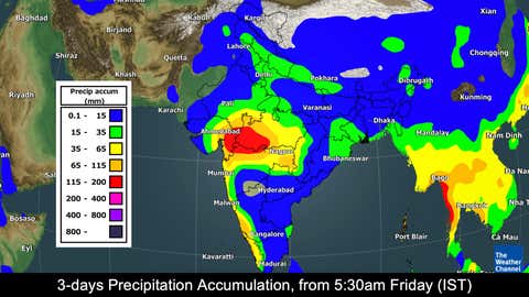 3-day forecast from Friday to Monday morning. (TWC Met Team)