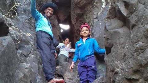 Vinod Mankar with his son, Nishad. (Vinod Mankar)