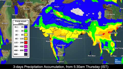 3-Day Rainfall, Thursday to Saturday (TWC Met Team)