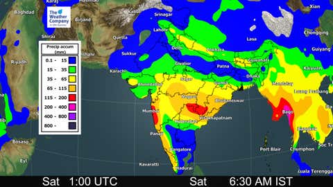 3-day rain accumulation from Saturday to Monday. (TWC Met Team)