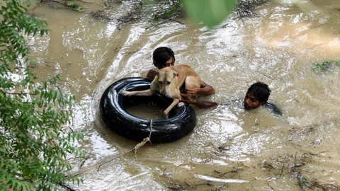 The submerged area near the Red Fort in Delhi on Friday (Rajesh Mehta/TOI, BCCL-Delhi)