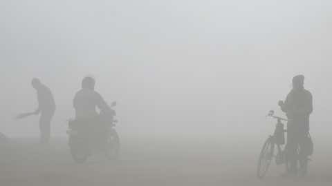 There was fog in East Delhi's Mayur Vihar Khadar on Thursday.