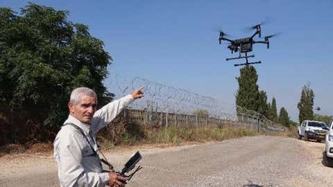 Green Police of the Israeli Ministry of Environmental Protection operates a spy drone near central Israeli city of Rishon Lezion on July 12, 2021. (Xinhua/Nick Kolyohin/IANS)