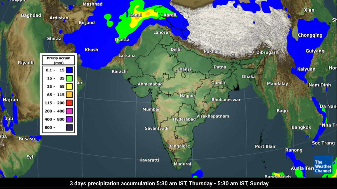 Weather Today (January 2) Heavy Snowfall to Pelt JammuKashmir