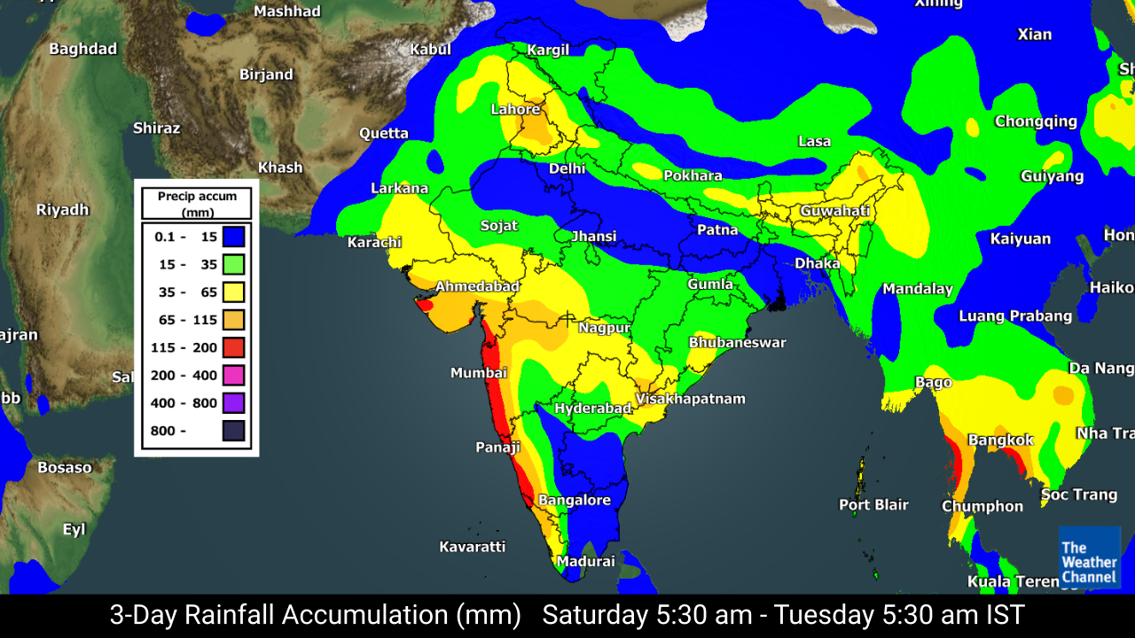 Weekend Weather (July 2223) Heavy Rains Over Gujarat, Maharashtra