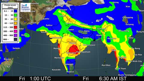 3-day rain accumulation from Friday to Sunday (TWC Met Team)