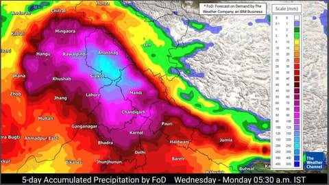 5 days accumulated rain. (TWC Mate Team)