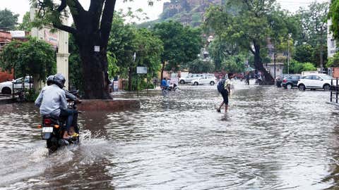 Heavy Rains Flood Jodhpur; Several Trains Cancelled, Schools Closed Across Rajasthan's Blue City | The Weather Channel