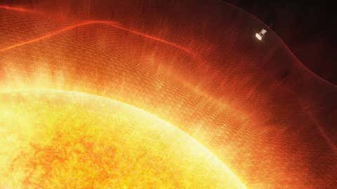Artist impression of spacecraft on their way into the Sun. (NASA's Goddard Space Flight Center / Joy Ng)