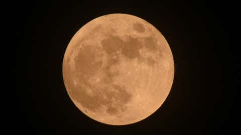 View of Strawberry Moon from Kolkata. (Subhrajit Chandra/TOI, BCCL, Kolkata)