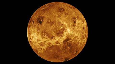 This image is a composite of data from NASA's Magellan spacecraft and Pioneer Venus Orbiter. (NASA/JPL-Caltech)